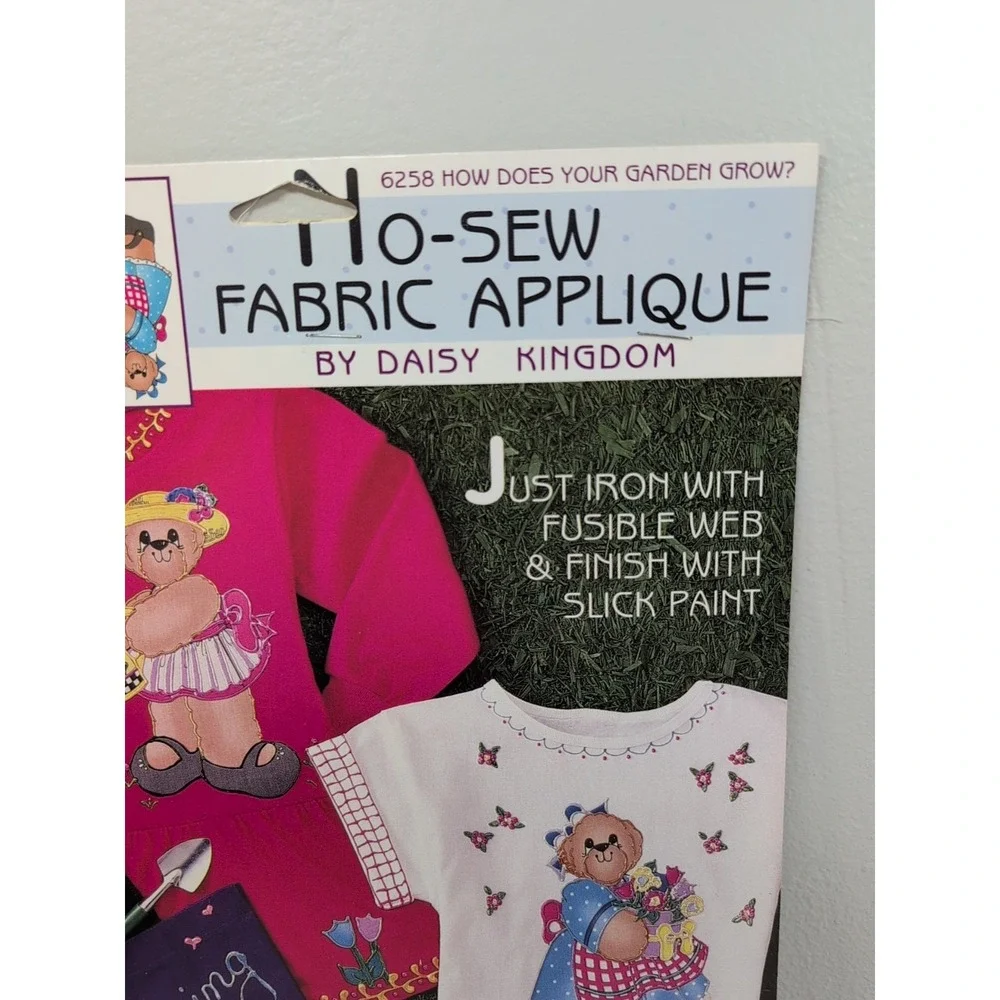 Vintage Daisy Kingdom Applique No Sew Teddy Bears How‎ Does Your Garden Grow